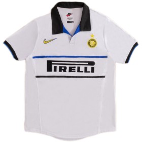 Jalkapallo Peliasut Inter Milan 1998-99 Retro Vieras Pelipaita Lyhythihainen